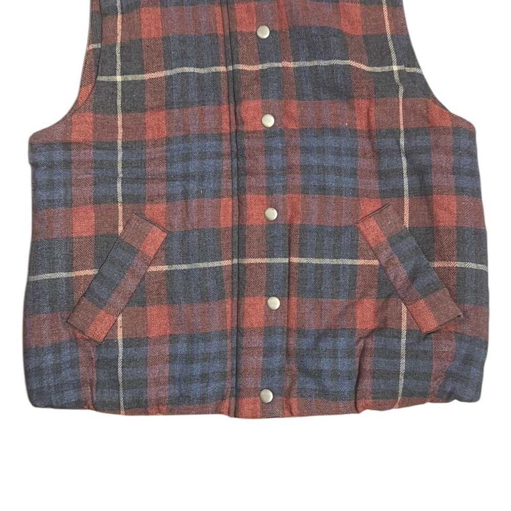 DYLAN Plaid Sherpa lined Vest size medium - Picture 3 of 11
